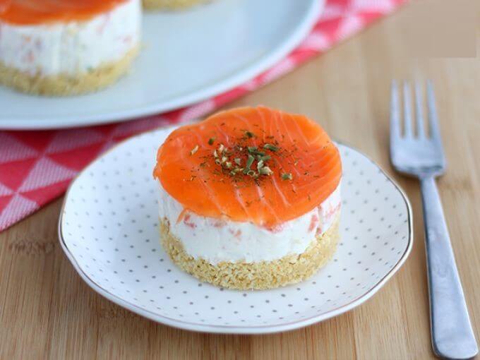 Cheesecake salado de salmón